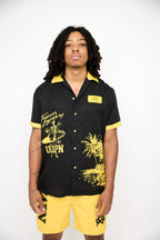 Chilling in Paradise Button up (Black & Yellow)
