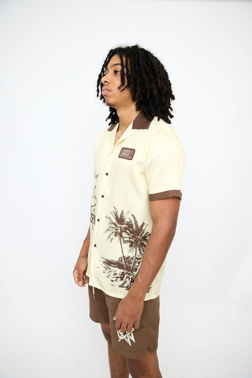 Chilling in Paradise Button up (Creme)