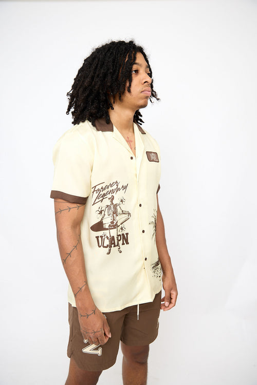 Chilling in Paradise Button up (Creme)