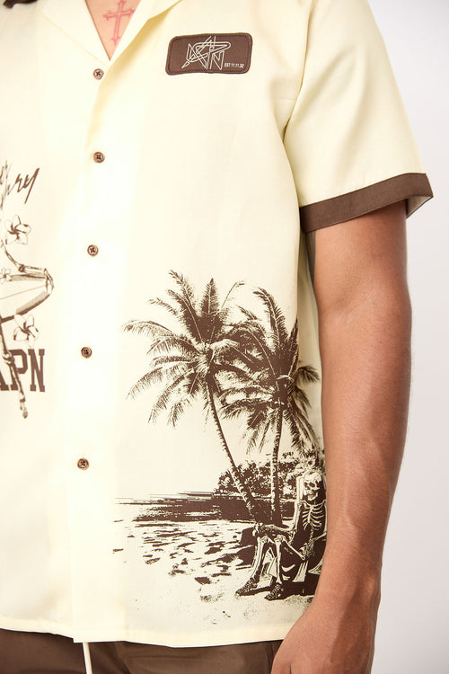 Chilling in Paradise Button up (Creme)