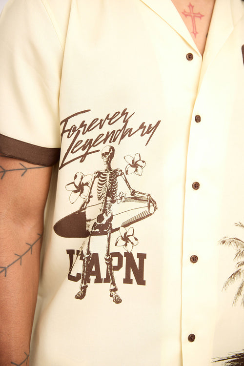 Chilling in Paradise Button up (Creme)