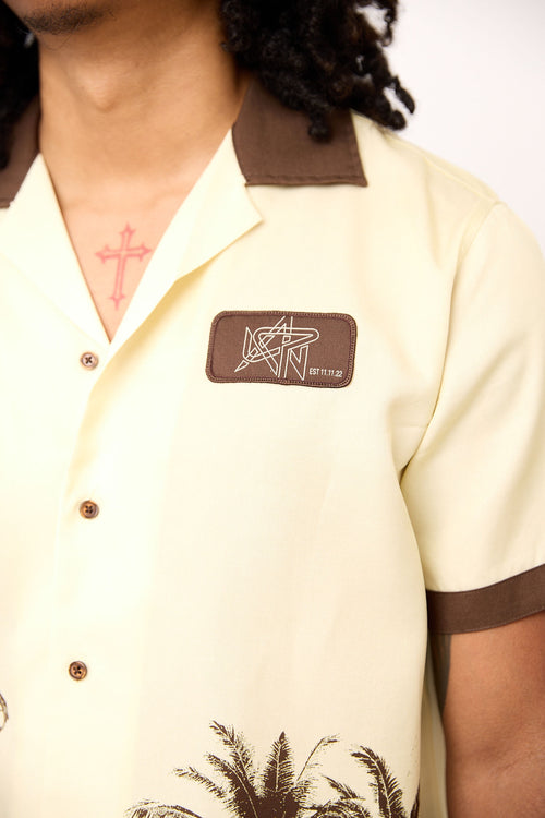 Chilling in Paradise Button up (Creme)