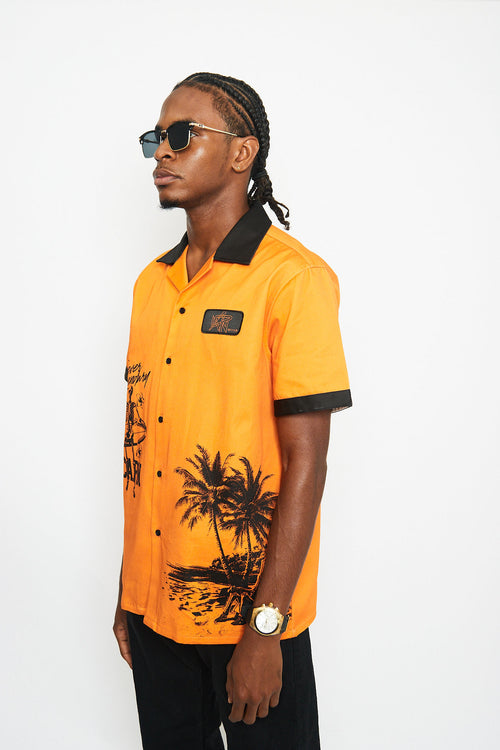 Chilling in Paradise Button up (Orange)