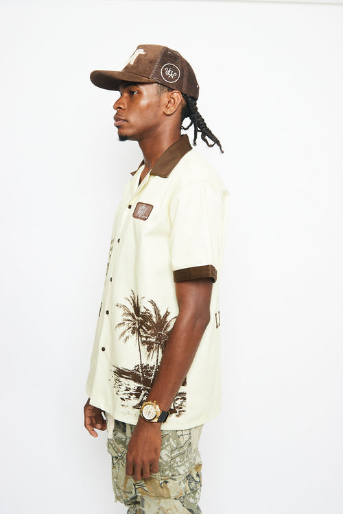 Chilling in Paradise Button up (Creme)