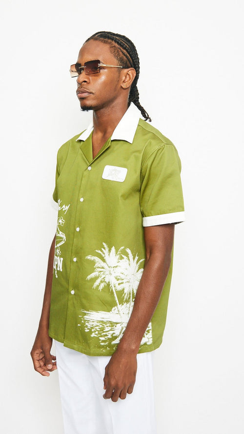 Chilling in Paradise Button up (Olive)