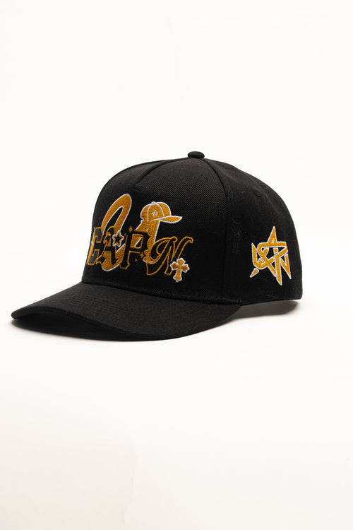 Forever Legendary Baseball Hat (Black & Gold)